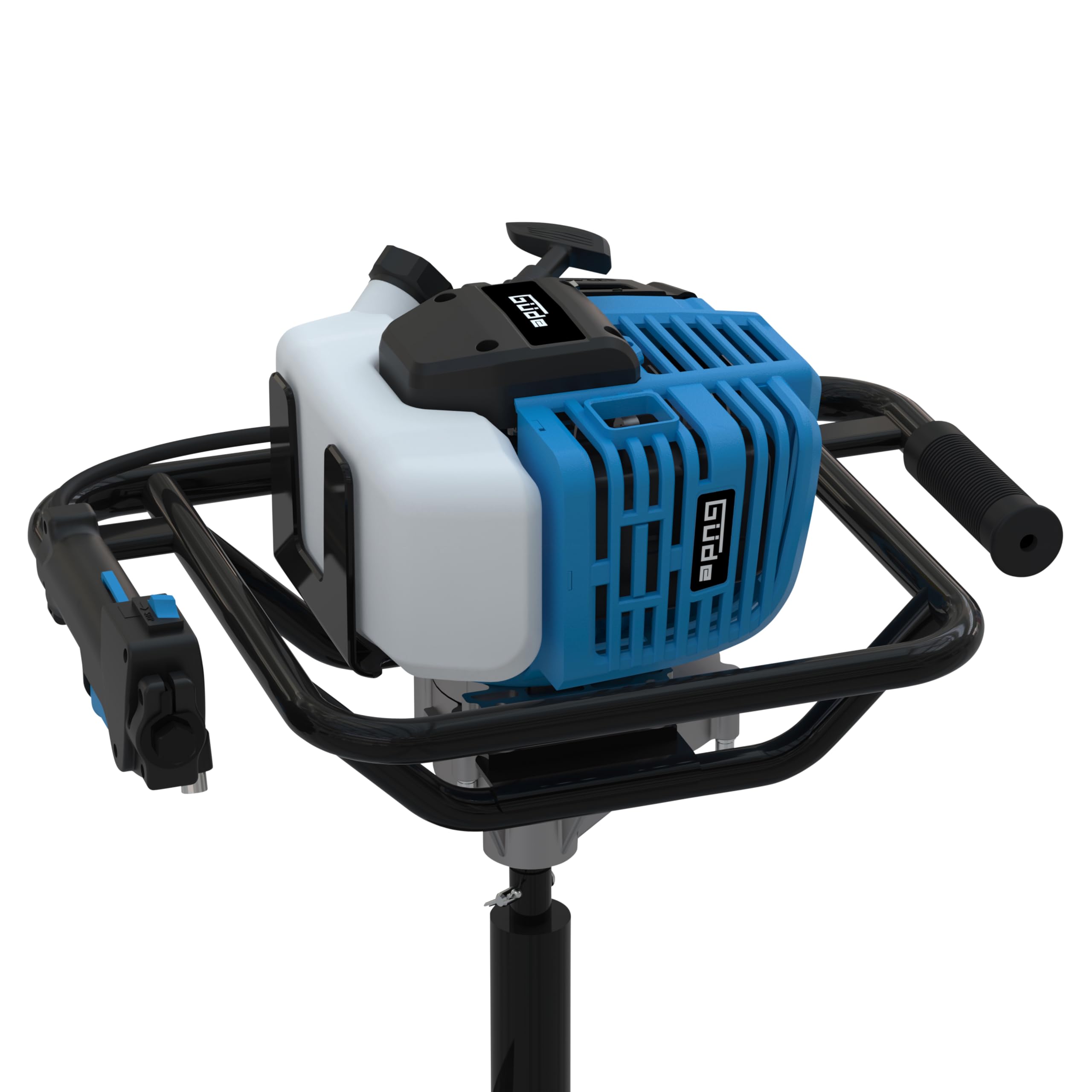Güde GE 1450.1 Motor Erdbohrer - 2-Takt Motor, 52 Kubikzentimeter Hubraum, 1,45 Kilowatt, 2 PS, 78 Zentimeter Bohrerlänge, inklusive 3 Erdbohrer Aufsätze - 10, 15 und 20 Zentimeter Durchmesser