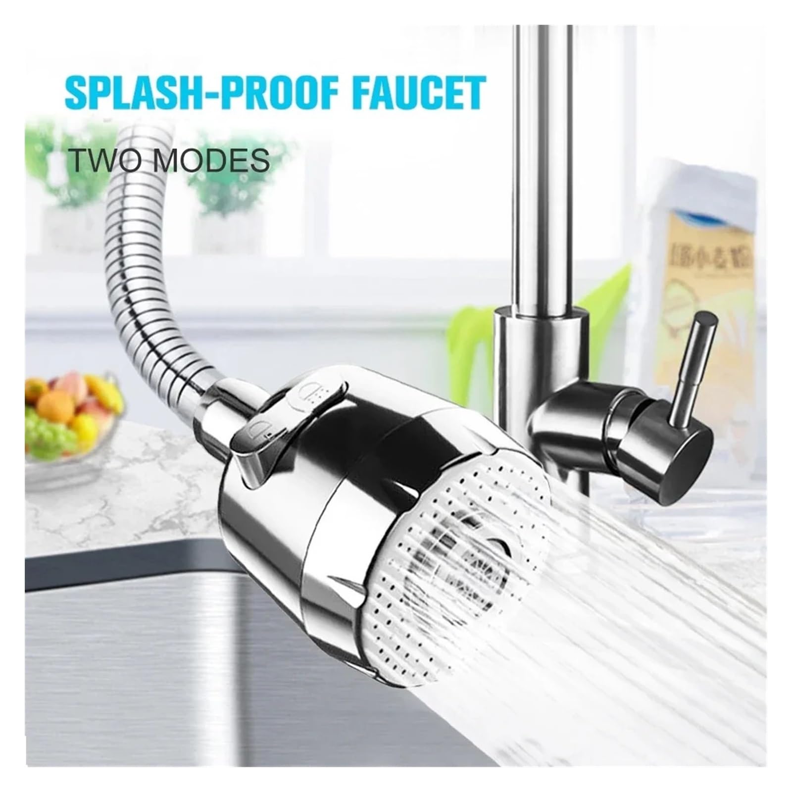 Gadget da Cucina Rubinetto modalità 2/3 Rotazione a 360 Gradi Tubo di prolunga Filtro Doccia Rubinetto for Risparmio idrico Accessori da Cucina universali (Color : Universal Joint)