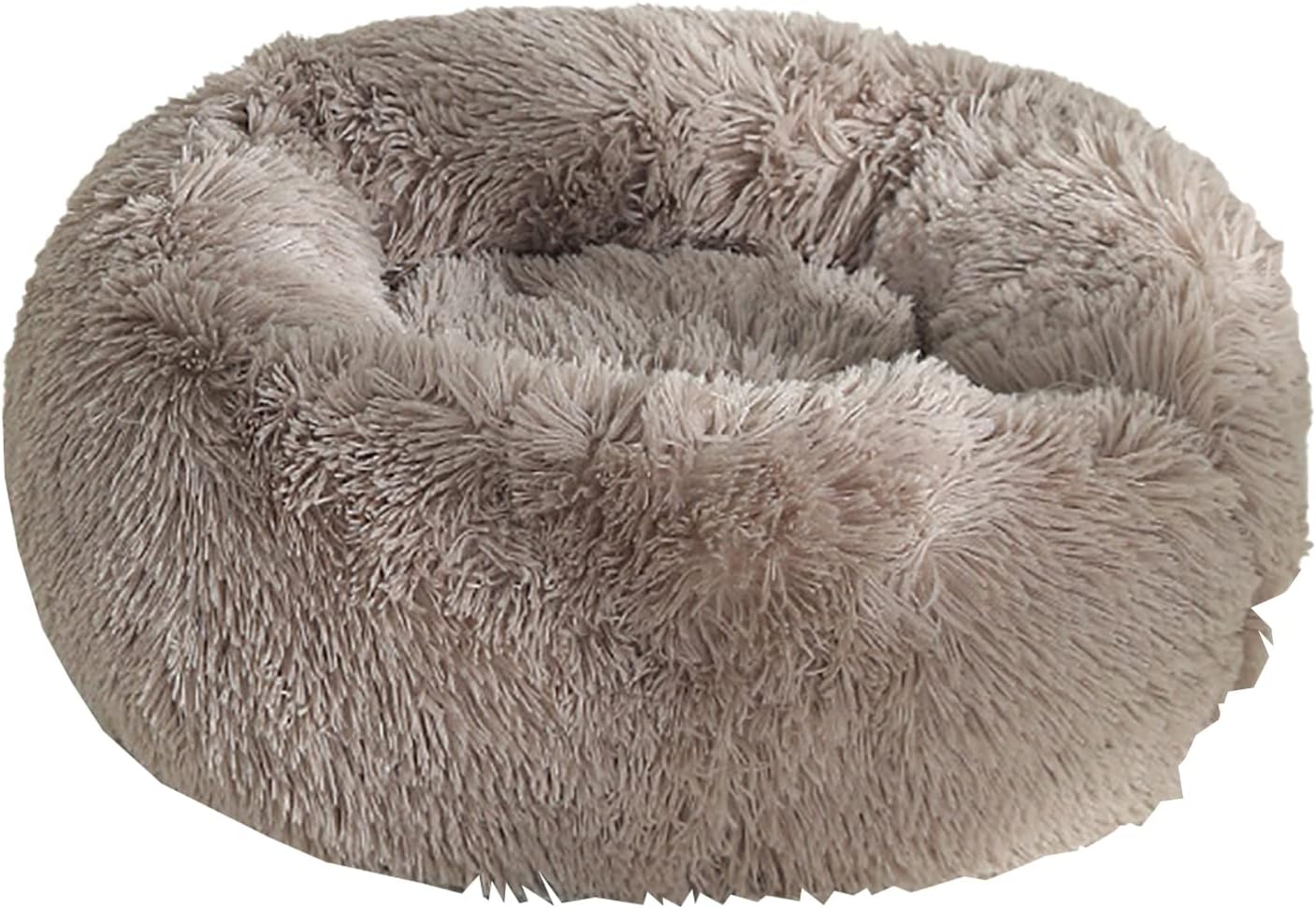Dog Beds Calming Dog Bed Fluffy Donut Cuddler Cat Bed Round Donut Pet Bed for Cats and Small Dogs Cozy Soft Indoor Cat Pet Cushion Bed,4,M