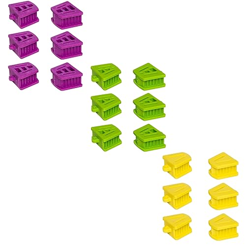 6 de cada uno de los bloques dentales de silicona para boca, pequeña, mediana y grande para autoclave - 18 unidades en total en paquete