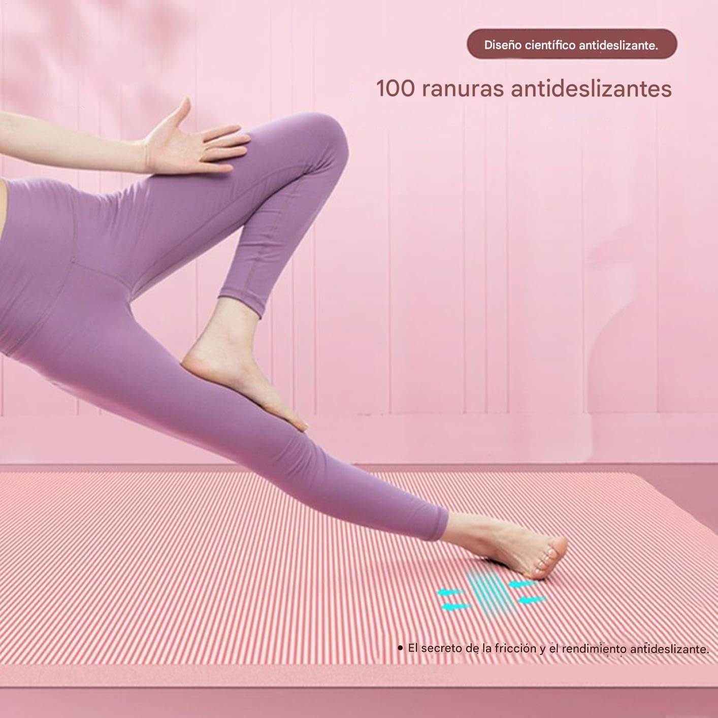 Alfombrillas De Yoga Antideslizantes | Esterilla De Ejercicio 15mm Equipo | De Entrenamiento,Alfombrillas De Yoga Ligeras Y Gruesas Con Correa De Transporte - Para Mujeres Entrenamiento Suelo Estiramie