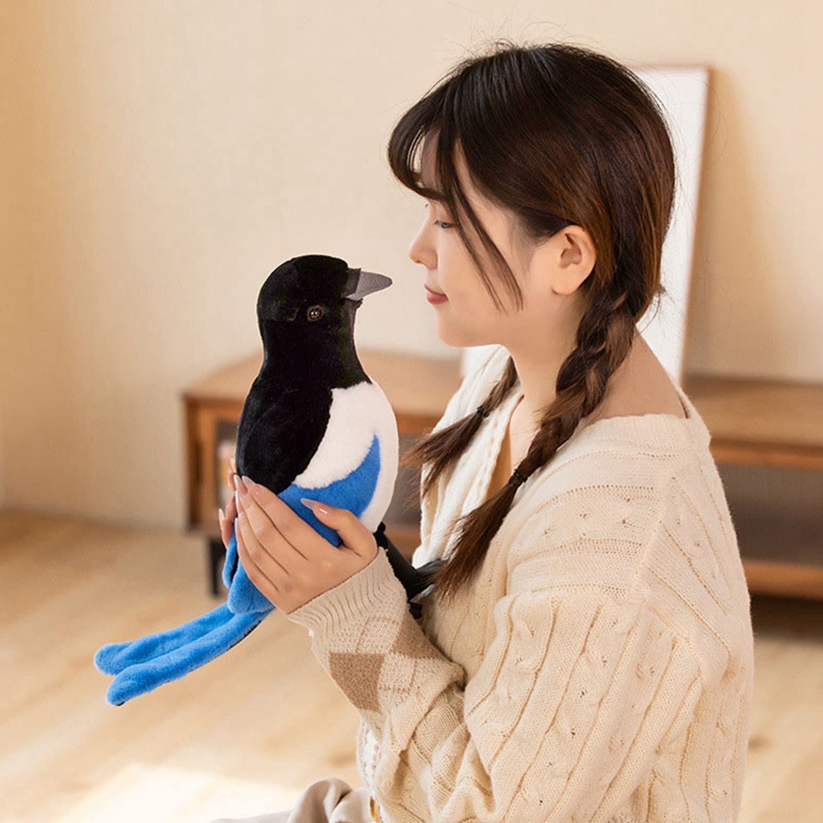 Amazon.co.jp: カササギ 鵲ぬいぐるみ 本物そっくり リアル やさしい