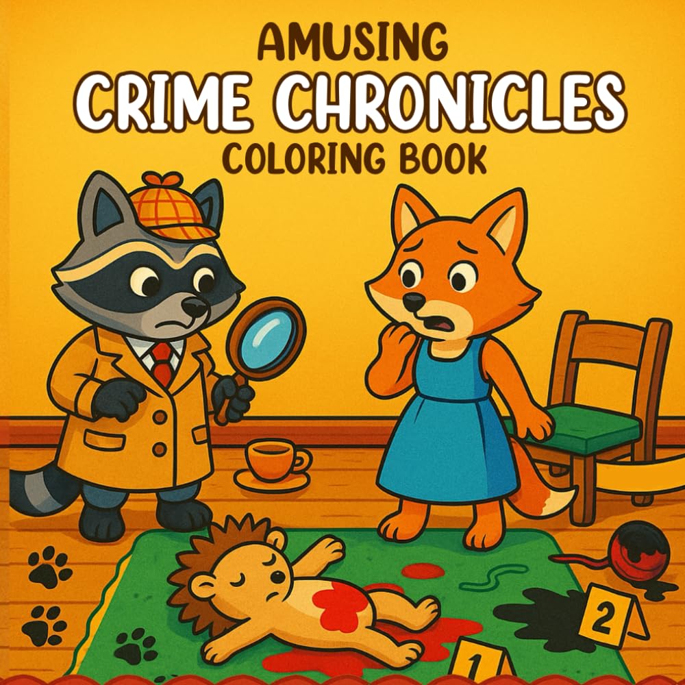 CRIME CHRONICLES: A Fun and Cozy Crime Scene Coloring Book for Adults Featuring Whimsical Mysteries, Cute Detective Moments, and Lighthearted Crime Scenes
