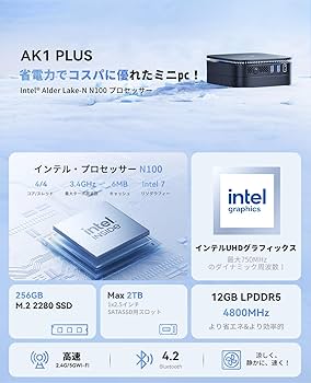Amazon.co.jp: ミニpc n100 mini pc 動作より安定最大3.4GHz 4C
