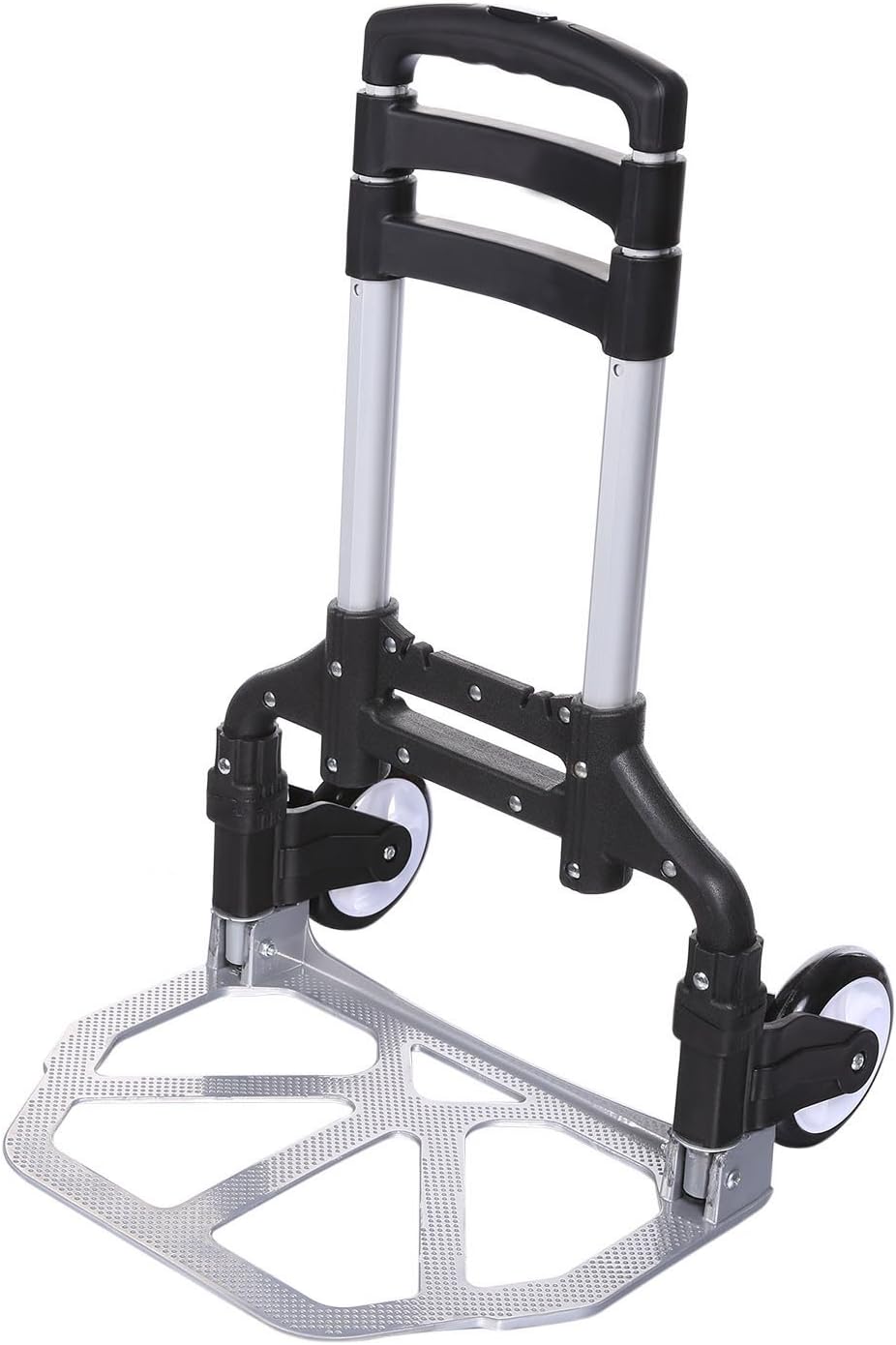 Anfan 150lbs Capacity Multi-function Heavy Duty Aluminum Folding Trolley Portable Hand Truck(US Stock) (150lbs)