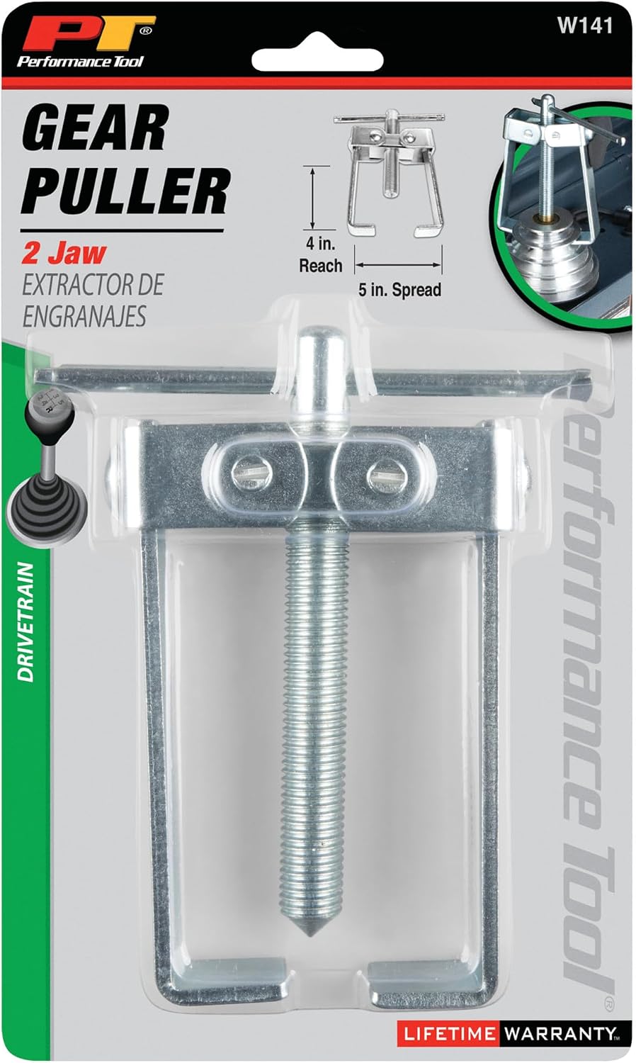 Performance Tool W141 2-Jaw Gear Puller, 6