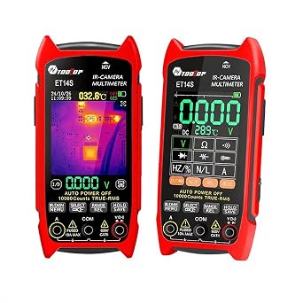 Thermal Imager & Multimeter 2.8" 2-in-1 AC/DC Current/Voltage, 240x240 IR Camera for PCB Heat Detection, Pipeline & Electronic Inspections.