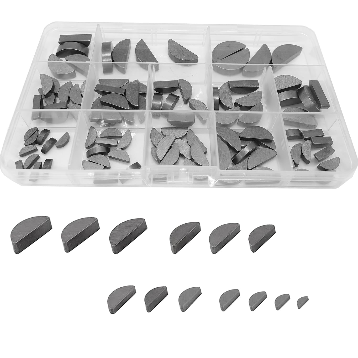 Set Di 100 Chiavi A Mezzaluna In Acciaio - 13 Misure Per Meccanica E Fai Da Te - Foto 4