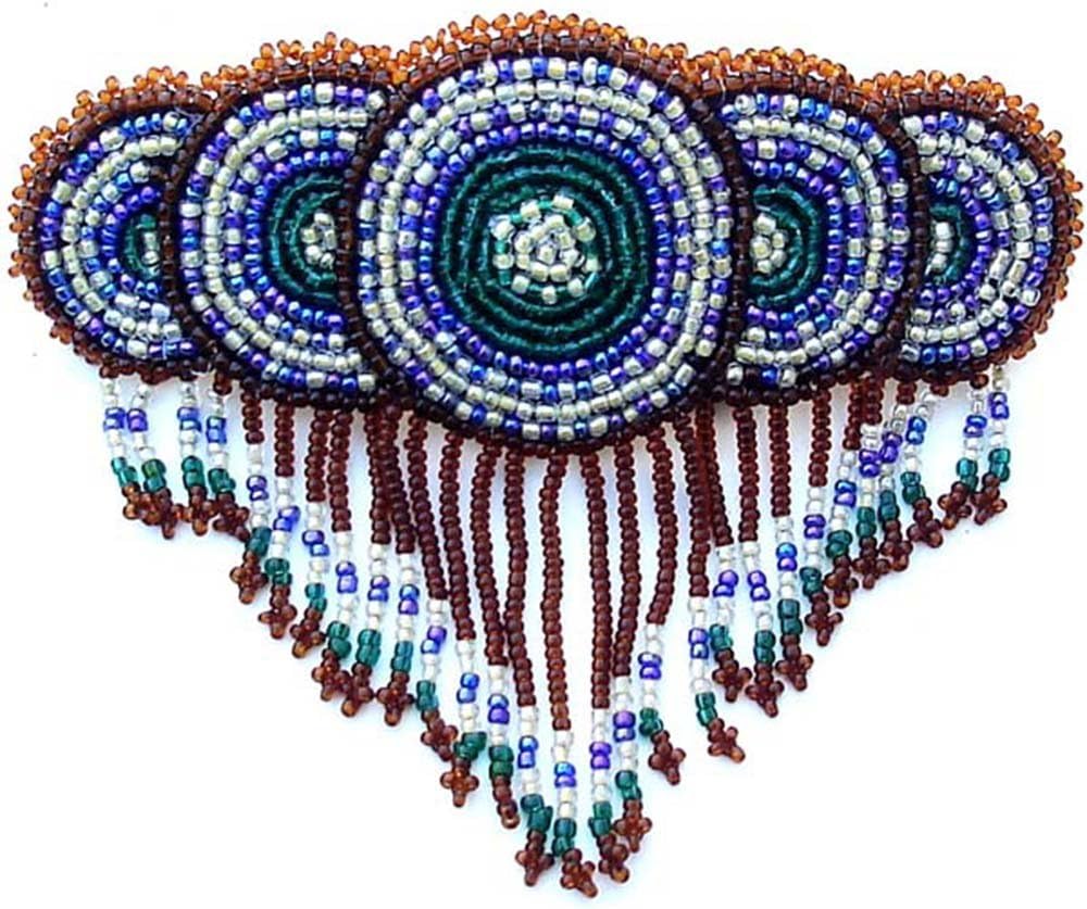 Lavivia Handmade Native American Style Beaded Necklace & Earrings Set - Seed Beads & Medallion