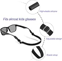 Vista 2 de lvvfit Correas para Gafas para Niños (6.5 a 10 pulgadas) - Correa Ajustable para Gafas Deportivas Gafas de Sol Anteojos Correas Sujetadoras
