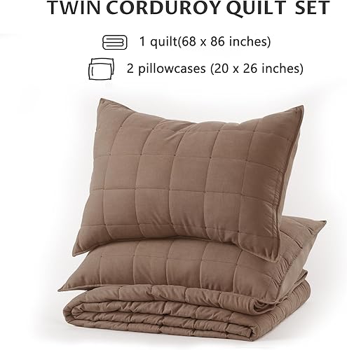 Vista 132 de KASENTEX - Juego de edredón lavable a máquina, cubrecama muy suave, ligero, lavado a la piedra, con costuras detalladas, matrimonial/queen con 2