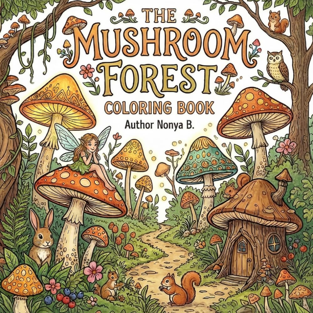 The Mushroom Forest Coloring Book: A Whimsical Journey Through Nature & Fantasy: Escape into Whimsical Fantasy with Enchanted Scenes for Relaxation and Creativity