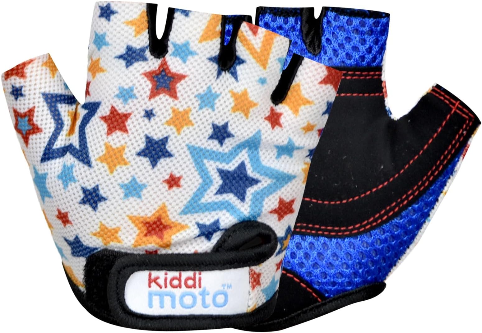 Kiddimoto Kids Bike Gloves For Kids Boys & Girls Best Toddler Bike Gloves Ages 2-8 Fingerless Cycling Gloves For Youth Sports Like Mtb, Bmx Dirt Biking, Mountain Bike Riding