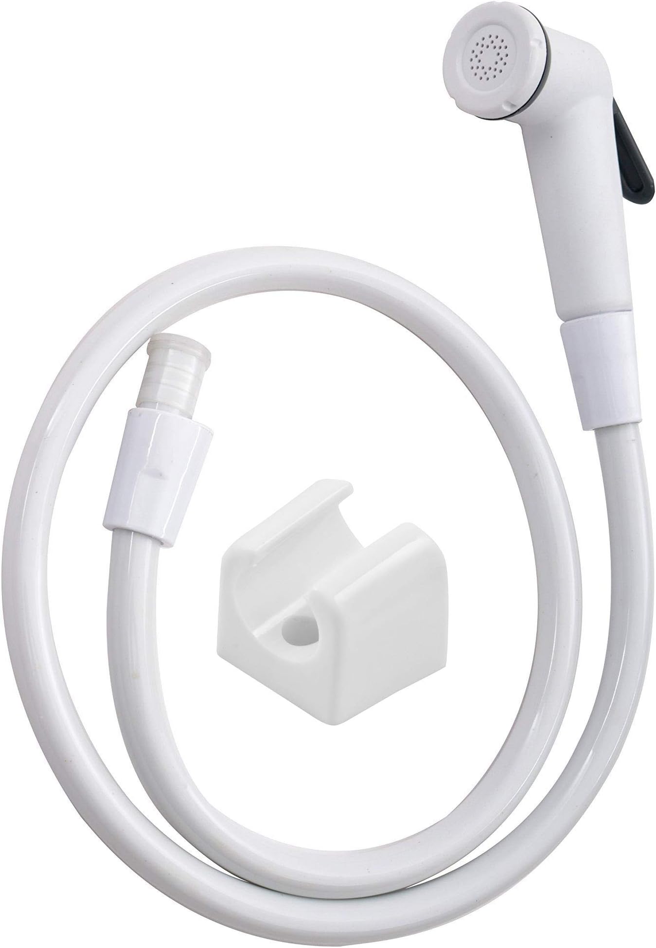 Toilet Hand Shower Jet Spray Health Faucets - Complete Set with Shower Hose and wall Stand White