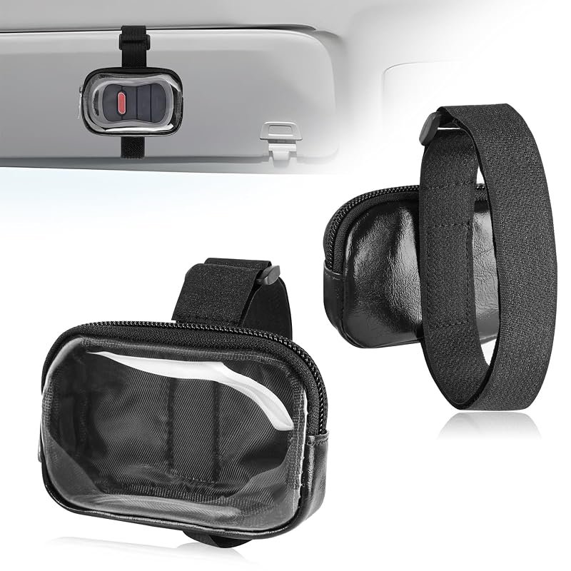 Bolsa para Controle de Portão no Para-Sol HIFILTURE com Ajuste Regulável Preta, Modelo 529, 1 unidade