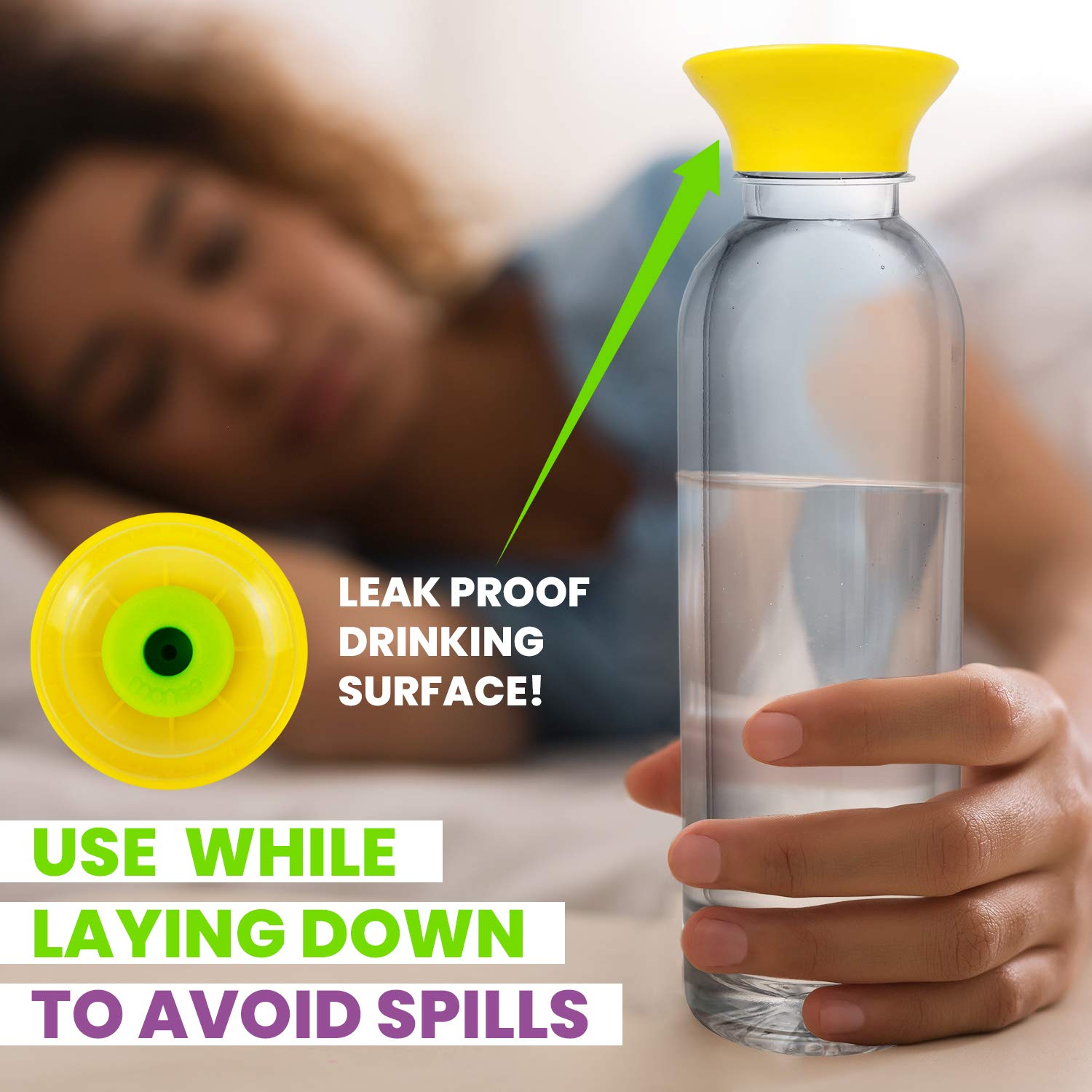 MONEE - Sippy Cup Cap - Transform Store Bottles into Spill-Proof Sippy Cups - Utensils for Babies, Toddlers and Kids