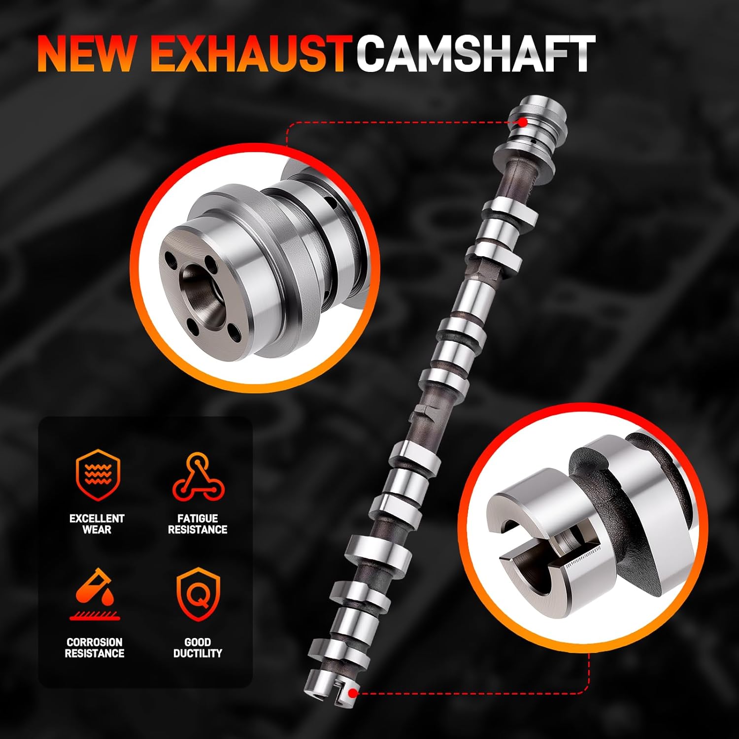 Exhaust Camshaft DS7Z-6250-E Compatible with Ford Escape 2017-2019, Fusion 2014-2020 1.5L L4 Replaces for DS7Z6250E