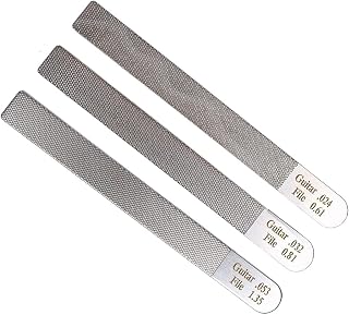 Guitar Nut Files Stainless Steel Guitar Nut Slotting Files Fret Crowning Slot Files for Guitar String Measurement and Trimming Tool Luthier Repair Kit