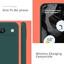 YATWIN Silicone Back Case for Google Pixel 8A, Soft-Touch Phone Back Cover for Google Pixel 8A - Dark Green gallery image