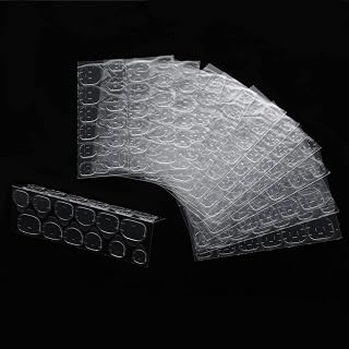 Nail Adhesive Tabs,Mabor 720 Pcs Breathable Adhesive nail Tabs Transparent Fake Nail Tabs,Double Side Glue Nail Tabs, Acrylic False Nails Manicure（30 Sheets ）