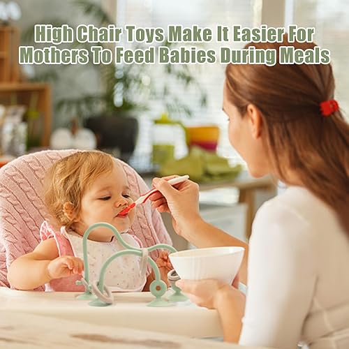 Miniatura 10 de Montessori Juguetes educativos para niños pequeños, juguetes de silla alta con ventosas para niños pequeños de 0 a 6 meses + + juguete de dentición