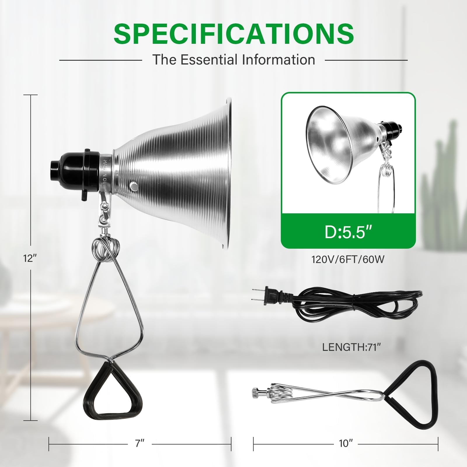 Simple Deluxe Clamp Light 2 Pack - Adjustable Work Light -3
