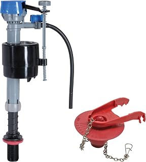 Fluidmaster K-400H-039 PerforMAX High Performance Toilet Fill Valve & 2-Inch Adjustable Flapper Kit - Quiet, Water-Saving Fix