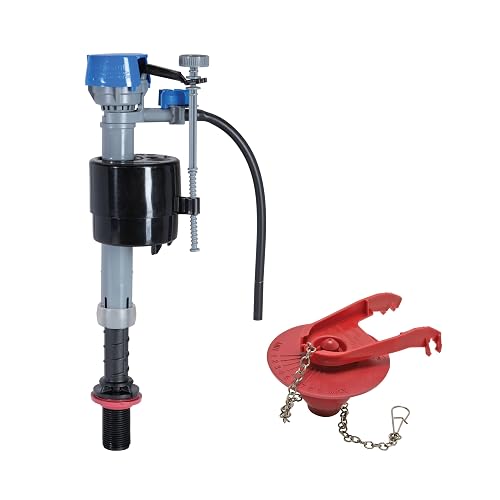Fluidmaster K-400H-039 Toilet Fill Valve & 2-Inch Flapper Repair Kit | Includes high-performance fill valve and adjustable 2 in. flapper, Helps fix running or slow-filling toilets
