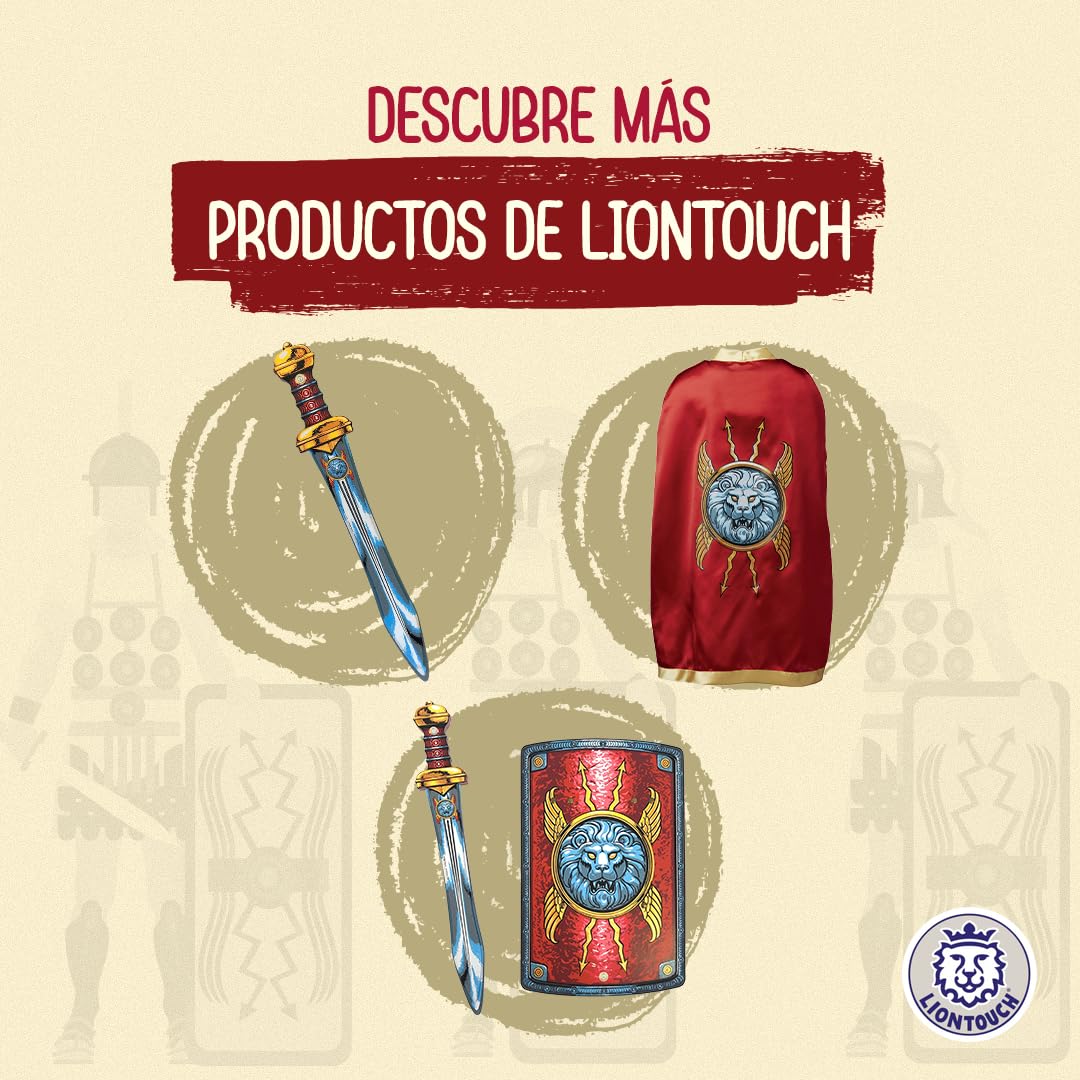 Liontouch - Escudo Scutum Romano de Legionario para Niños 3+ Años | Juguete de Espuma Histórico para Juego como Soldado en Antigua Roma | Armas y Armaduras Seguras, Disfraces y Trajes de Gladiador