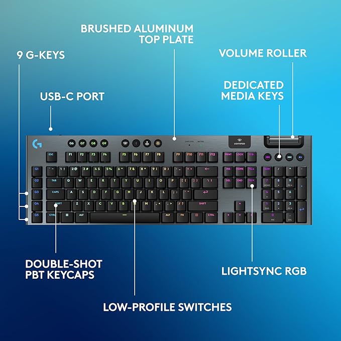 Teclado Gamer Inalámbrico Logitech G915 X RGB miniatura 6