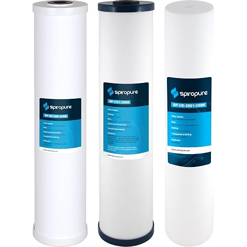 SpiroPure 3-Stage Whole House Water Filter Replacement Set for SP-WH300