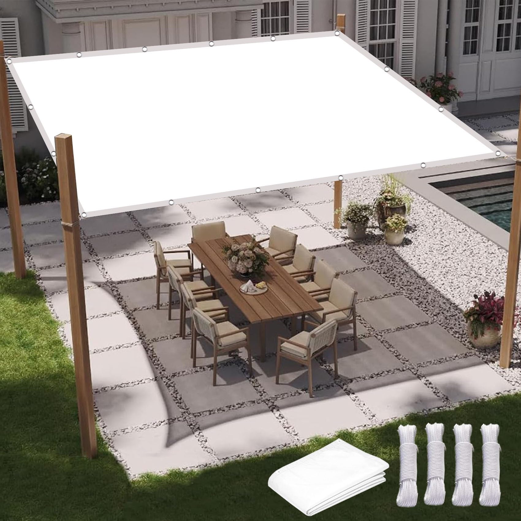 Voile d'ombrage pour ombrager un petit espace extérieur contre les UV