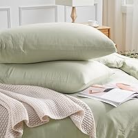 Vista 107 de NEXHOME PRO Funda de edredón Twin XL 100% algodón lavado, transpirable, duradera, texturizada, similar al lino, juego de ropa de cama para el hogar