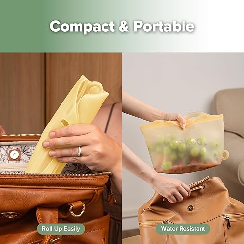 Miniatura 8 de Bolsa de Esterilización y Vaporización en Microondas de Silicona Haakaa, Bolsas de Vaporización Reutilizables de Gran Capacidad de 70oz/2000ml