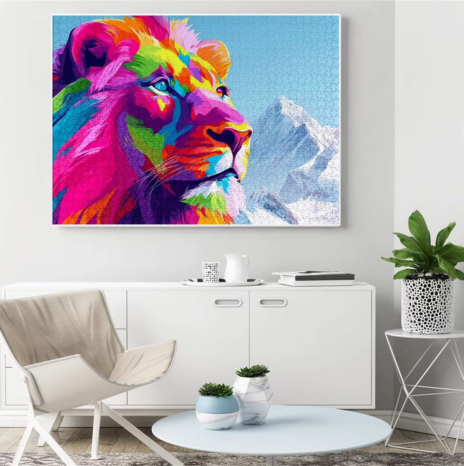 Puzzle 4000 Pezzi per Adulti Ragazzi, 3 4 5 Anni Puzzle Leone 6 7 8 Anni Giochi Educativi Sostenibili Con Motivi Per Adulti Da Gioco in Legno Di Alta Qualità Jigsaw Animale per Gioco Familiare B-2653