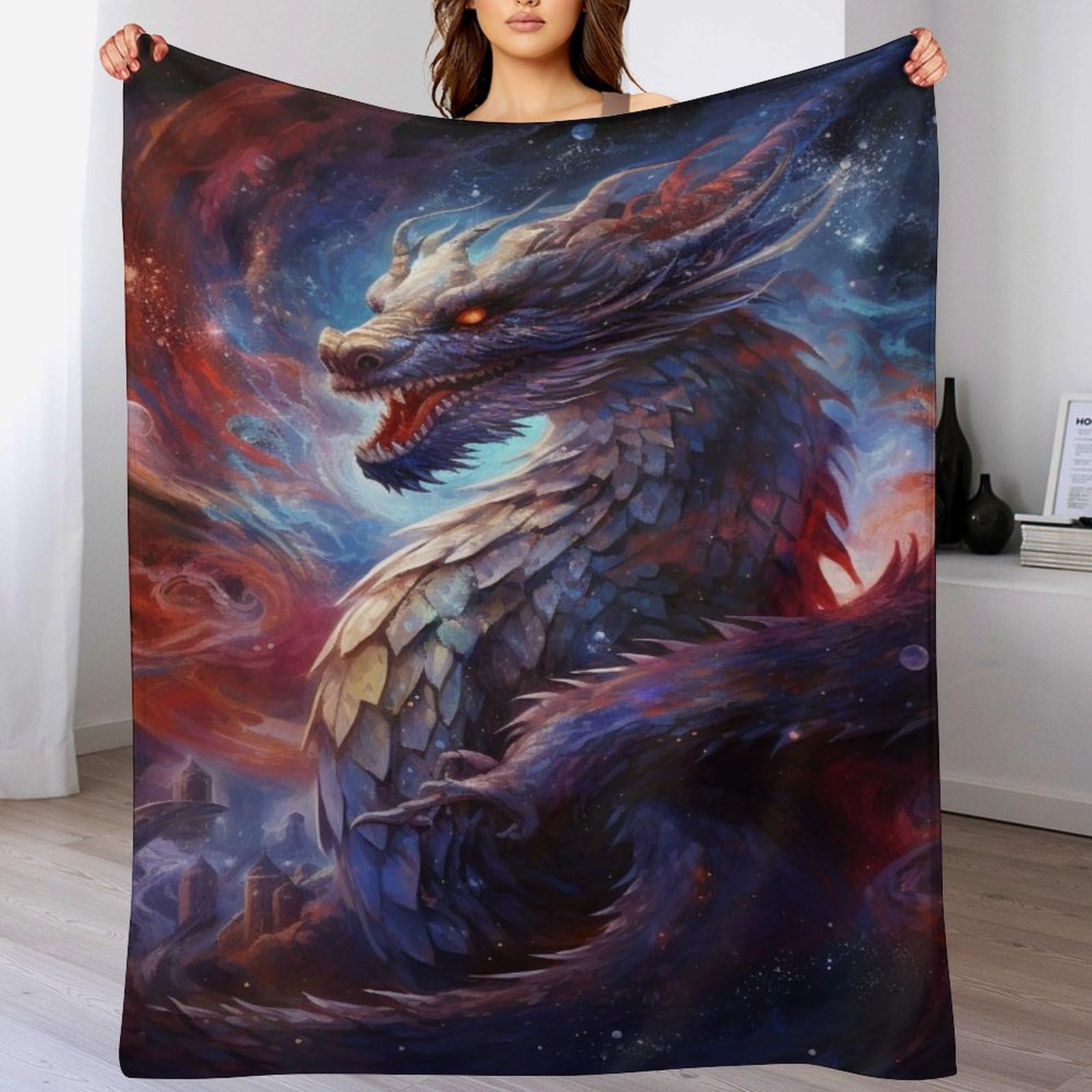 Plaid dragon couverture polaire pour vos soirées cinéma cocooning sur le canapé
