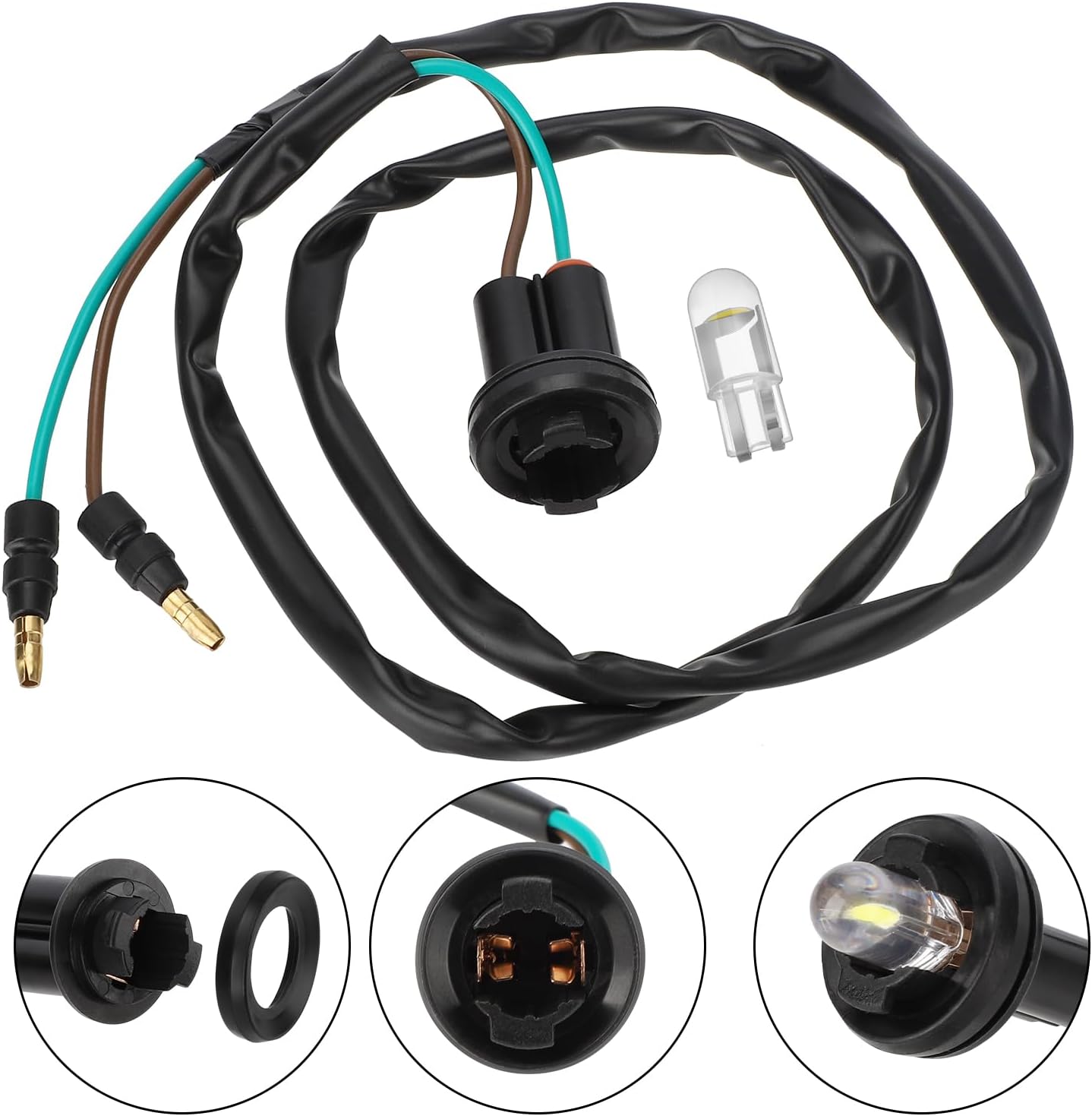 JAVIK Tail light Taillight Lens & Socket Kit for Honda FourTrax 300 TRX300 1988-1996 FourTrax 200 TRX200 1987-1997 Recon 250 TRX250TM 1997-2000 ATC125 1987