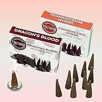 Vista 203 de TRUMIRI Incense Cones - Combo Pack of 20 Cone Incense - 10 Nag Champa + 10 Palo Santo - Insence Cones - Incense Cones Scented - Cone Incense Scents