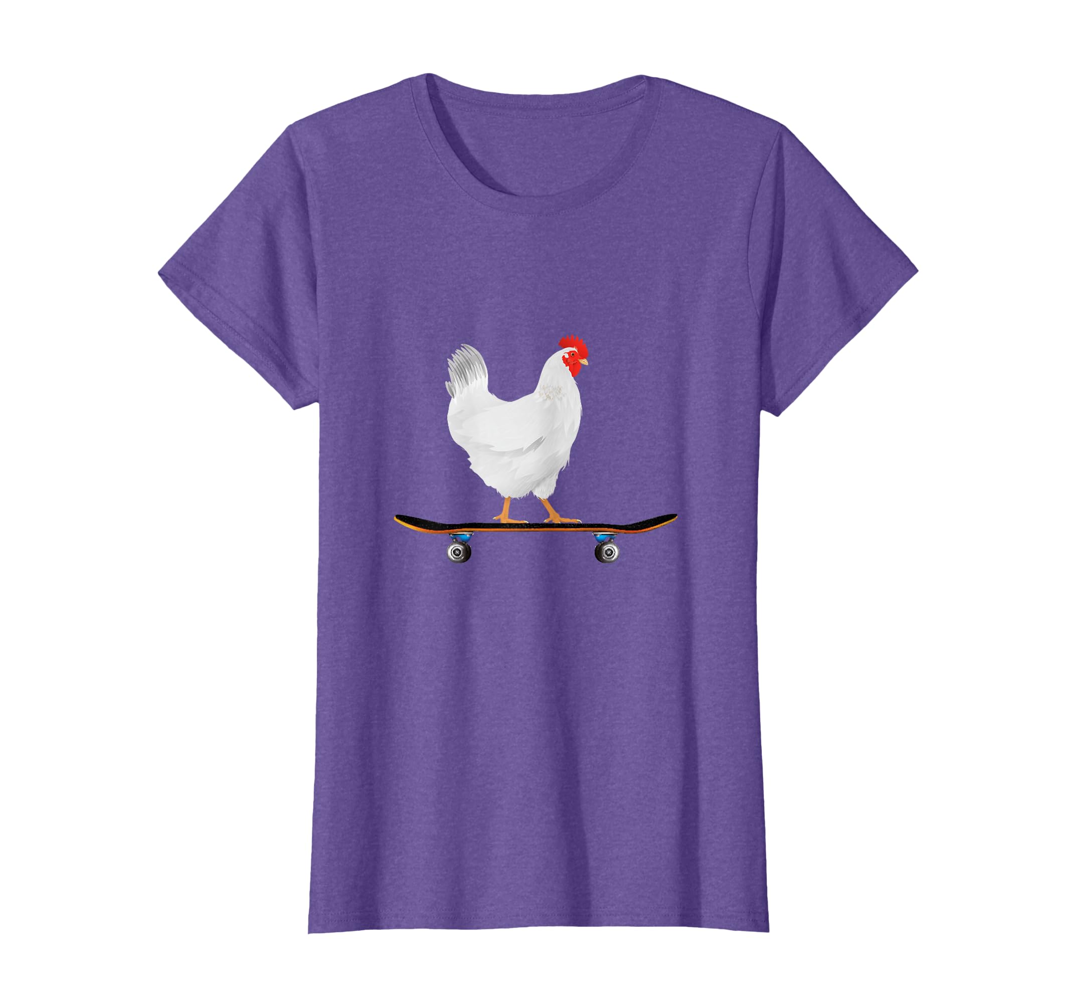 Cute Skateboarding Chicken Funny Skateboard Chicken Gift T-Shirt