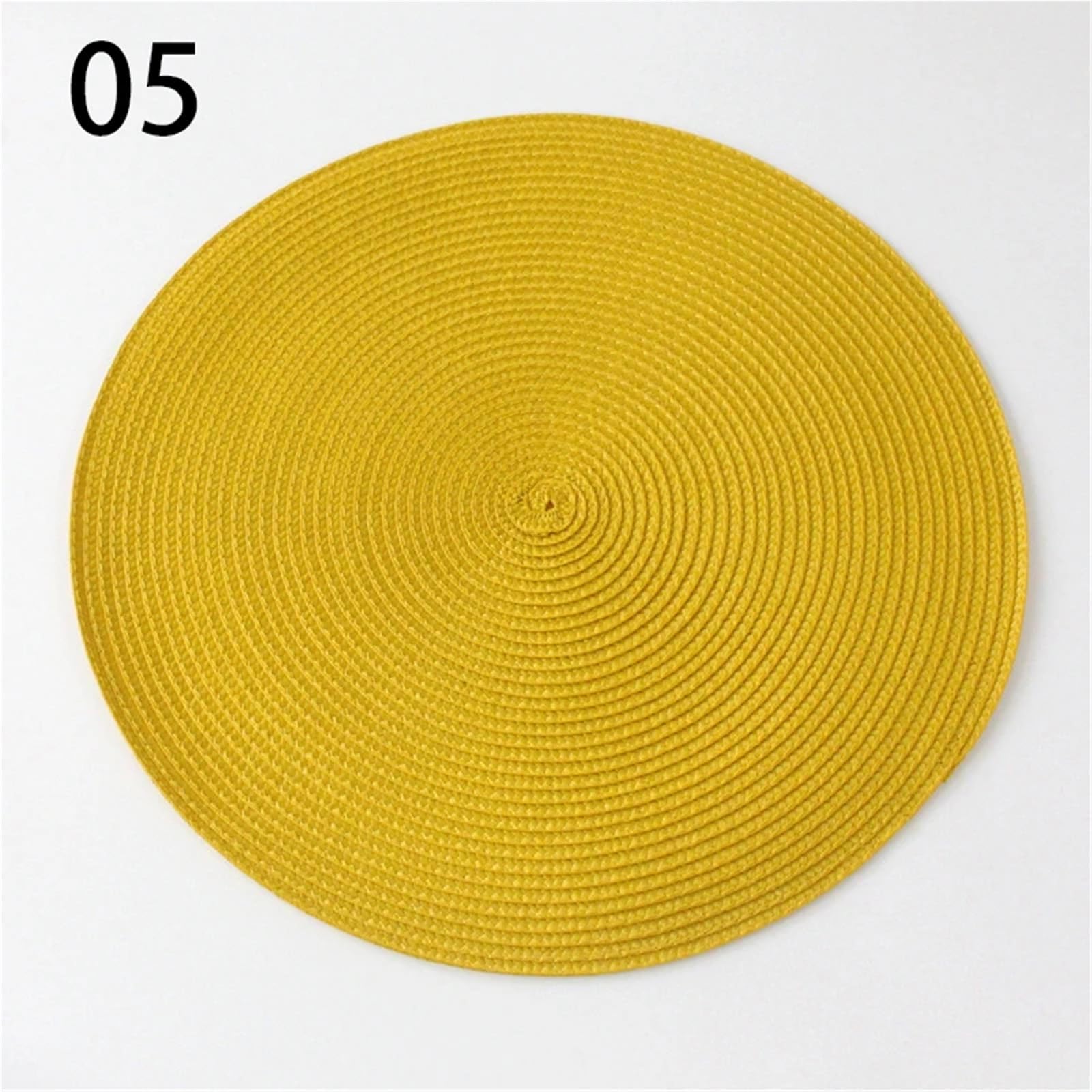 Podstawki, Mata na stół do jadalni 4 szt. Podkładka izolacja bez prania Coaster Decor okrągły pleciony jednolity kolor akcesoria stołowe stołu w(Coffee)