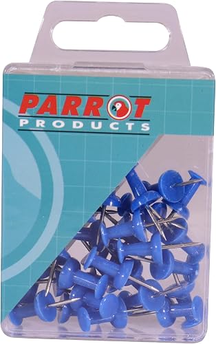 Parrot Products BA3001D Parrot Push Pins Set, Blue, 30-Piece