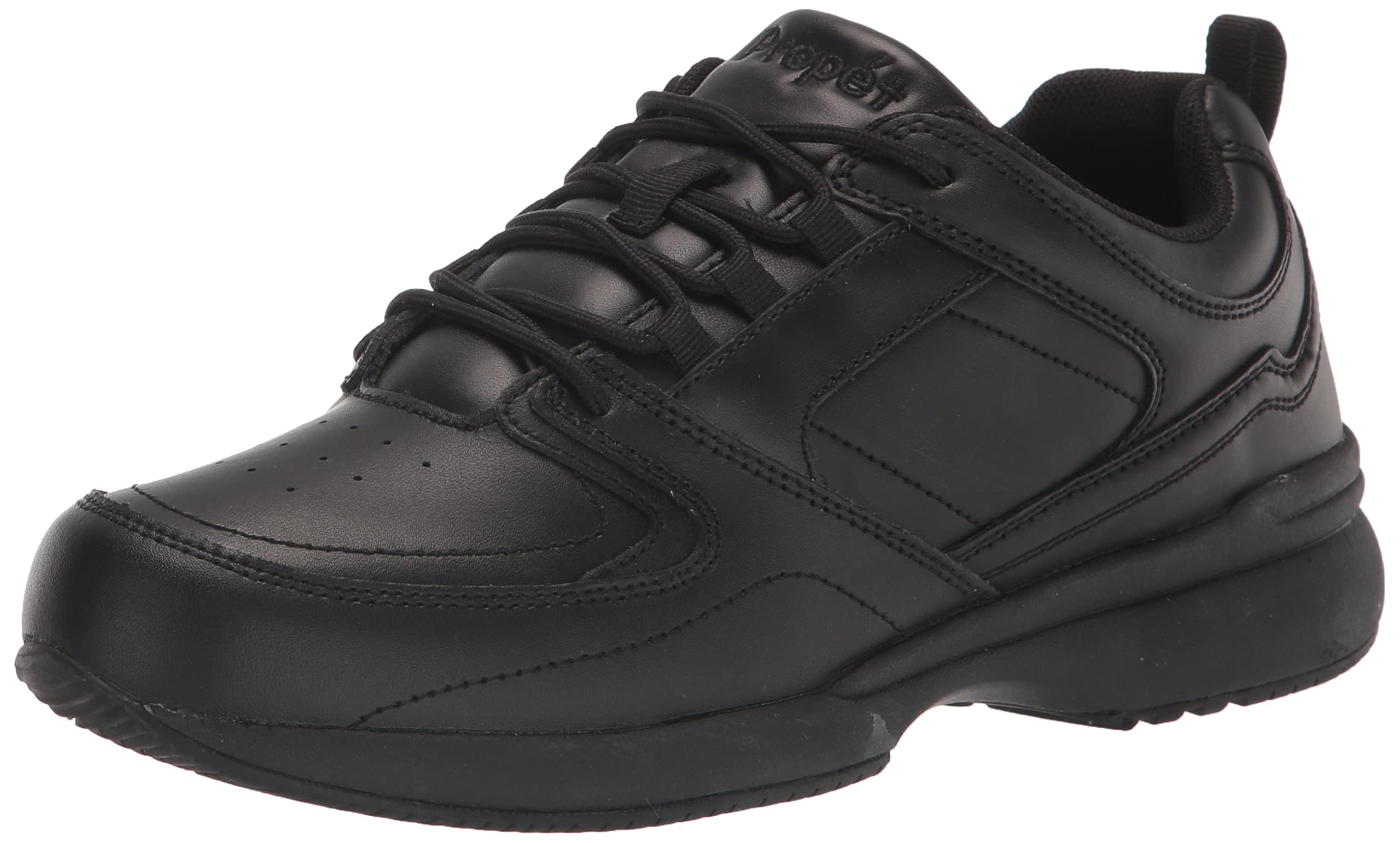 Propet Mens Life Walker Sport Walking Walking Sneakers Shoes - Black