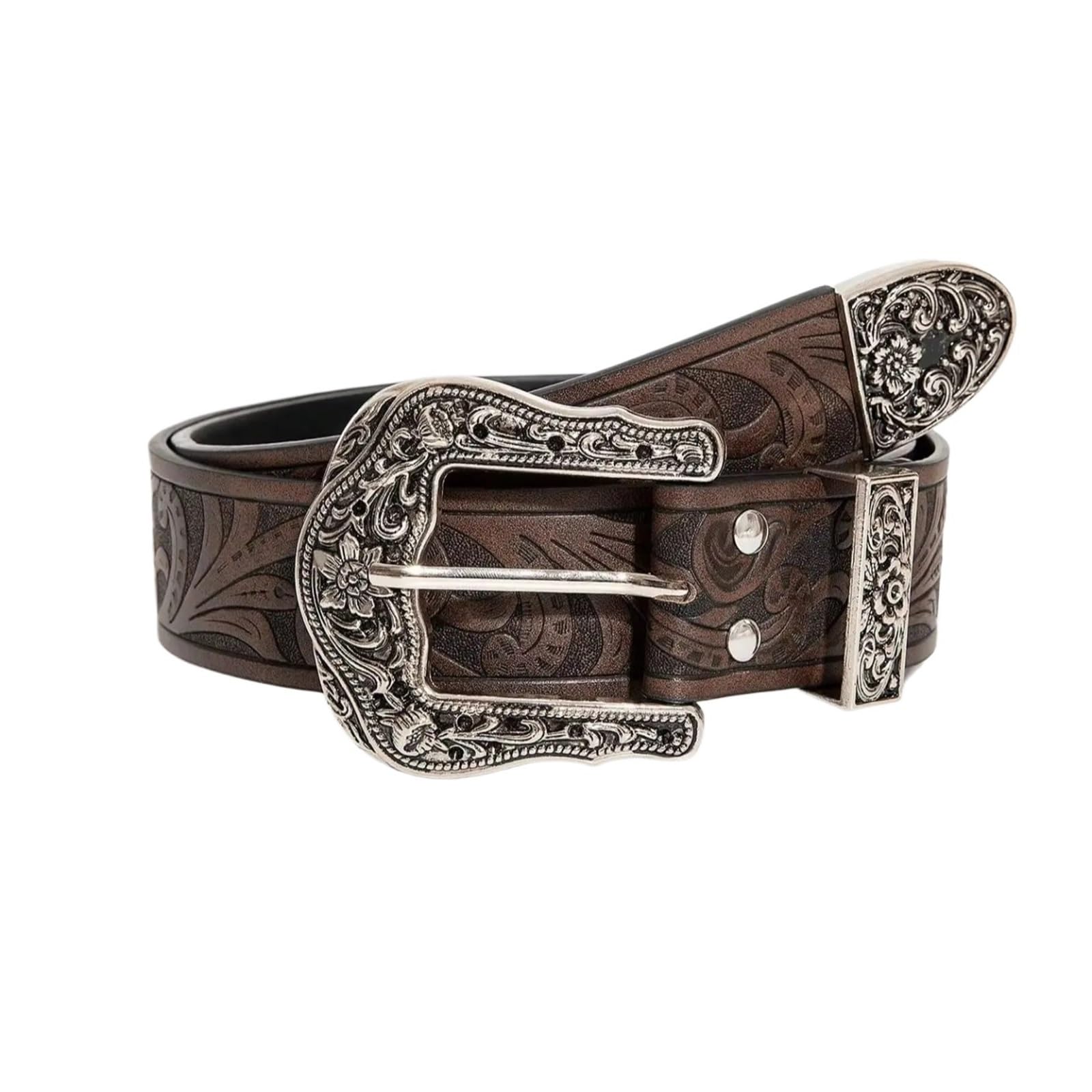 Ceinture marron sculptée : l'accessoire denim robuste et ajustable pour homme. - 7