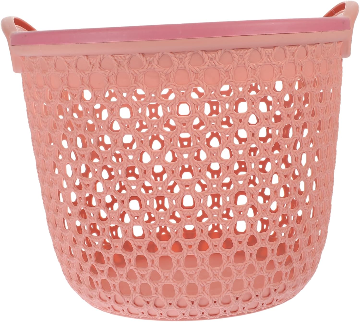 Hollow Laundry Basket Medium Portable Clothes Organizer with Capacity and Load Bearing Design for Bedroom Bathroom and Nursery Storage