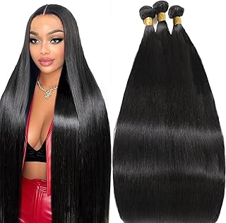 12A Remy Brazilian Straight Human Hair 3 Bundles 36 38 40 inch Brazilian Straight Wave Human Hair Bundles