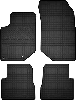 Wielganizator Car Mat Set - Fits Peugeot 208 II (2019-) - Rubber Mats - Car Accessories - Car Floor Mats - 4 Piece - Black