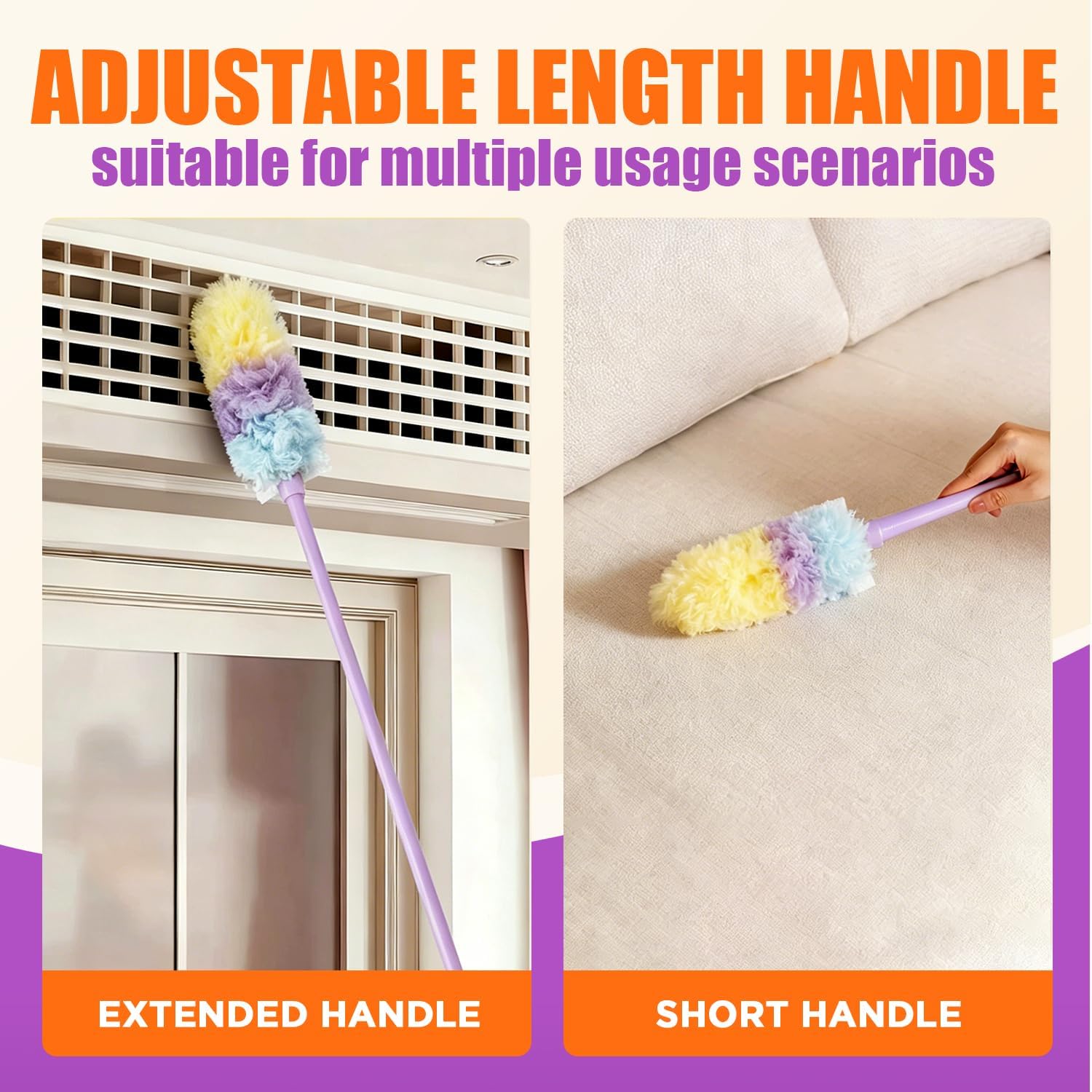Heavy Duty Duster Refills for Swiffer,Disposable Dusters Kit 40Pcs | whit 1hander 360° Feather Duster Multisurface Dusters with 4X Microfibers,Static Dust Removal Brush for Cleaning Furniture