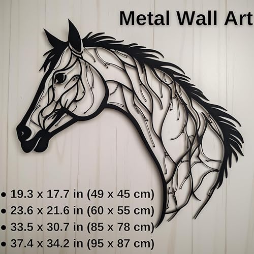 Miniatura 2 de Arte de pared de metal, decoración de pared de metal, caballo de árbol, decoración de pared al aire libre, decoración de pared de arte metálico,