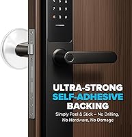 Vista 3 de Strongest Home Juego de 6 pomos de goma transparente, protector de pared redondo para pared, protector de pared silencioso para manija de puerta