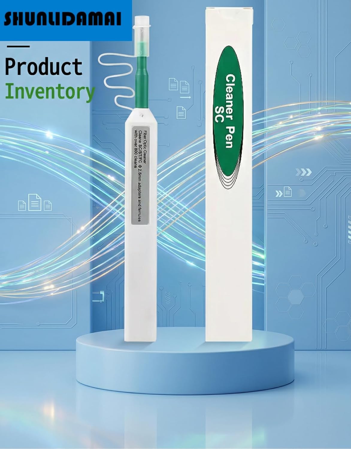 10 pc Fiber Optic Cleaner Fiber Optic Tools Cleaning Pen for FC, SC & ST 2.5mm Connector, Fiber Cleaner Pen - 800+ Endface & Optical Connector Cleans